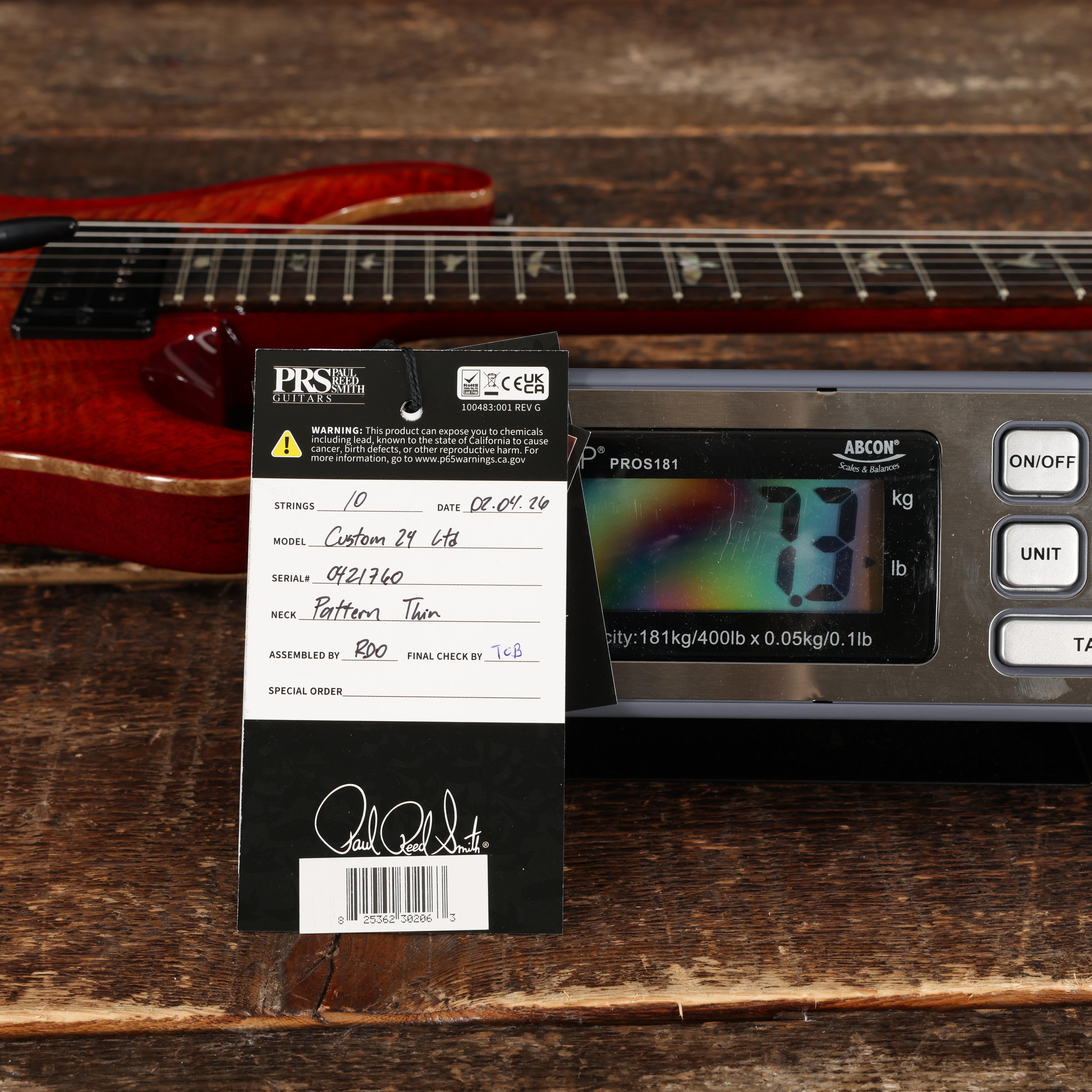 PRS Limited Edition Custom 24 Mango Top Electric Guitar in Blood